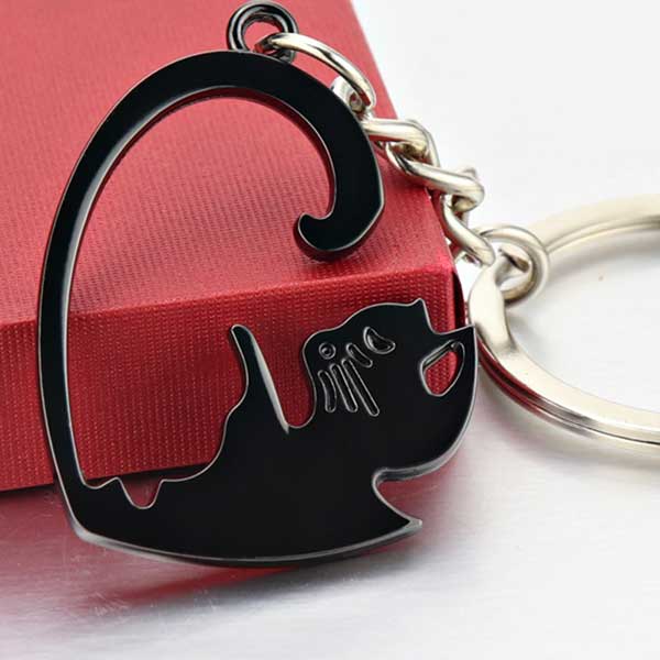 猫 キーホルダー ペア カップル キーリング ネコちゃん 夫婦 親友