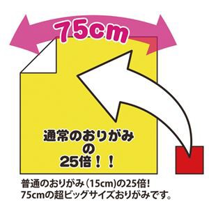 まとめ）トーヨー 教育おりがみ75.0×75.0cm 10色金銀入 000014 1パック