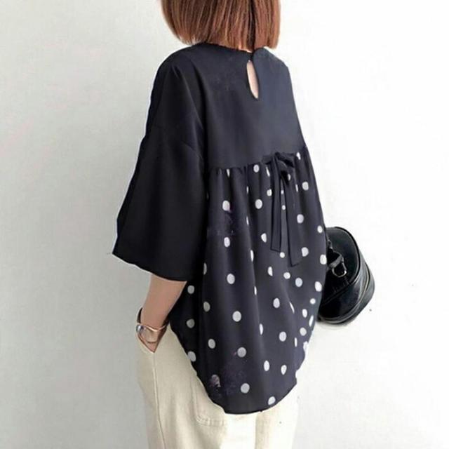 ドット tシャツ レディース ブラウス チュニックブラウス チュニック 