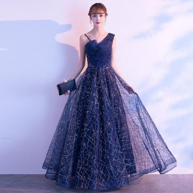 星空 キラキラ 結婚式 パーティードレス ブライズメイド ドレス 花嫁 フォーマル 演奏会ロングドレス お誕生日 披露宴 お呼ばれ 二次会 ワンピース 卒業式
