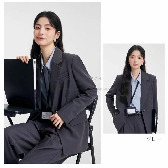 レディース スーツ パンツ セットアップ 通勤リクルートスーツ ビジネススーツ 上下セット オフィス カジュアル OL フォーマル 就活 面接 きれいめ シンプル 働く セレモニー_6