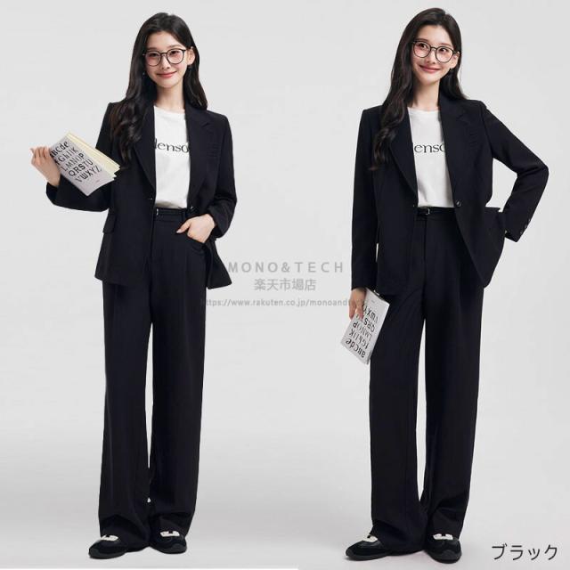 レディース スーツ パンツ セットアップ 通勤リクルートスーツ ビジネススーツ 上下セット オフィス カジュアル OL フォーマル 就活 面接 きれいめ シンプル 働く セレモニー_8