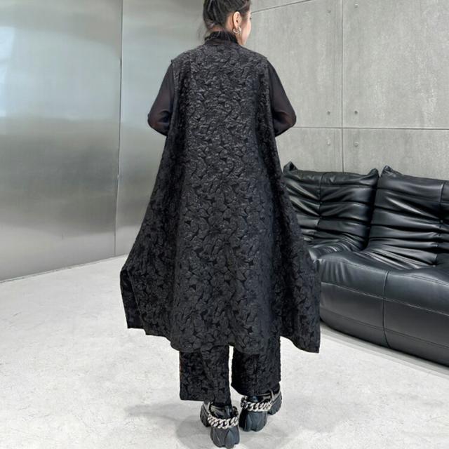 2点セットアップ アシンメトリーシャツ ワイドパンツ レディース 長袖 春 秋 冬 ロングアシンメトリーシャツ パンツモード系 変形個性的 ゆったり 大きいサイズ 上品 シンプル カジュアル きれいめ_5