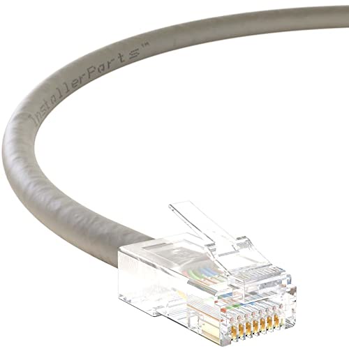 InstallerParts イーサネットケーブル CAT5Eケーブル UTP ノンブート25フィート グレー プロフェッショナルシリーズ 1ギガビット/秒ネットワーク/インターネットケーブル 350MHZ 65本パック