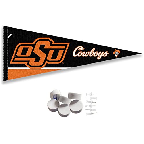 College Flags & Banners Co. オクラホマ州立大学カウボーイズ ペナントフラッグ 壁タックマウントパッド