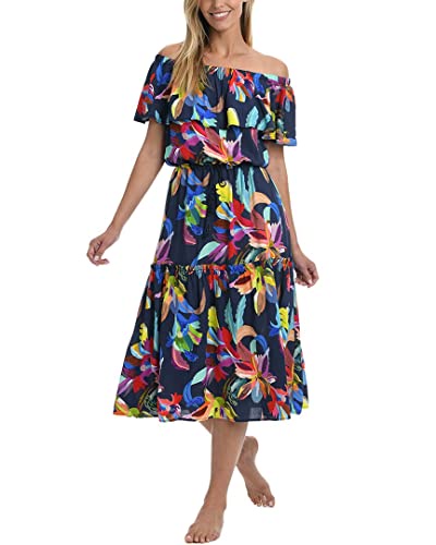La Blanca レディース ドレス 水着 カバーアップ, インディゴ//海辺, X-Large