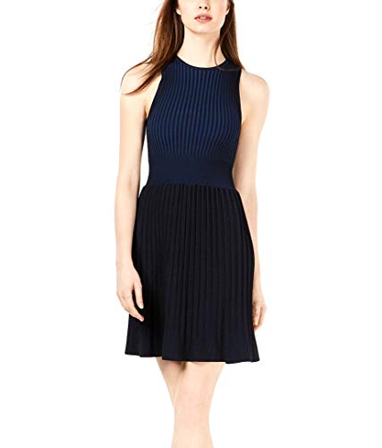 French Connection | Pleated Colorblocked ドレス | Black/Blue | 0