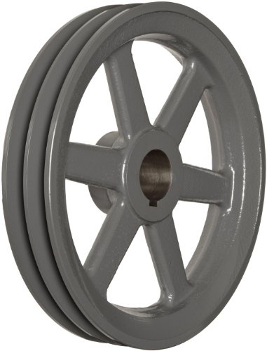 TB Woods 2AK641 FHP ボアトゥサイズVベルトシーブ ベルトセクション 溝2個 1インチボア 鋳鉄製 外径6.25インチ 最大回転数4000