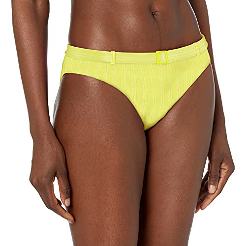 Bikini Lab レディース スキッピーフェイクベルト付きヒップスタービキニ水着ボトム US サイズ: Large カラー: イエロー
