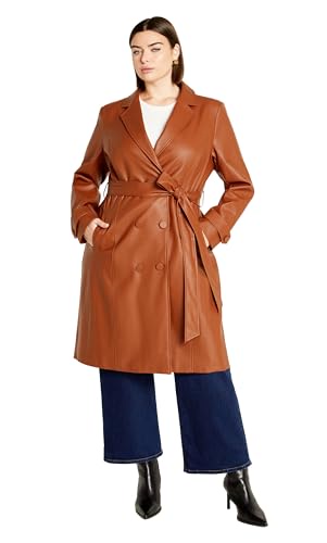 City Chic レディース フィリス銅トレンチ, コッパー, 24 Plus