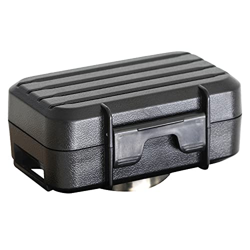 Trackmategps GPSトラッカー用強力防水/耐候性磁気スタッシュケース - 高耐久保護ケース 防錆マグネット ブラック