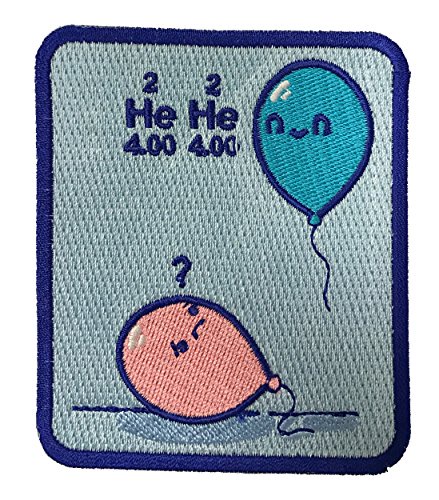 Randy Otter He He おもしろヘリウムバルーン Chemistry Joke アイロン接着パッチ