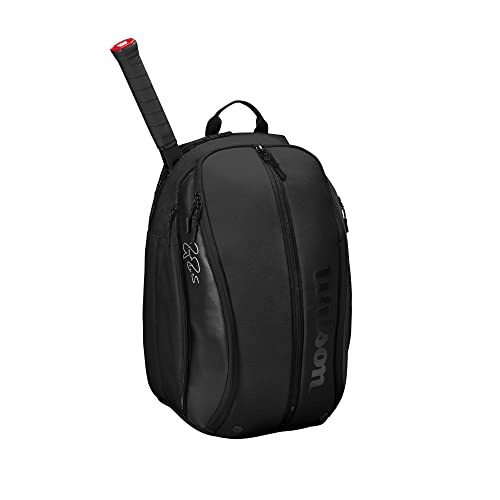 Wilson(ウイルソン) テニス バドミントン ラケットバッグ FEDERER DNA BACKPACK(フェデラー DNA バックパック) ラケット2本収納可能 BLACK WR8005302 ウィルソン