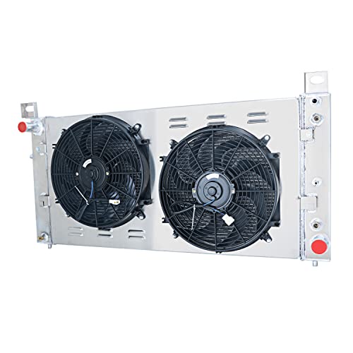CoolingMaster 3列アルミニウムラジエーター+シュラウドファン+リレー 1999-2014 Chevy Silverado 1500 2500 Yukonに対応