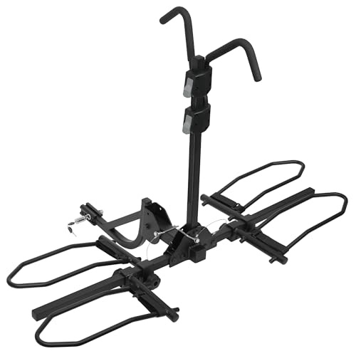 BV バイク 自転車ヒッチマウントラックキャリア 車 トラック SUV用 標準バイク、Eバイク、ファットタイヤバイク用 - トレイスタイル スマート傾斜デザイン (標準/ファットタイヤ2バイク)