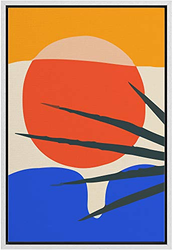 IDEA4WALL 額入りキャンバスウォールアート リビングルーム ベッドルーム イラスト キャンバスプリント モダンなホームデコレーション用 すぐに掛けられます - 16インチ x 24インチ