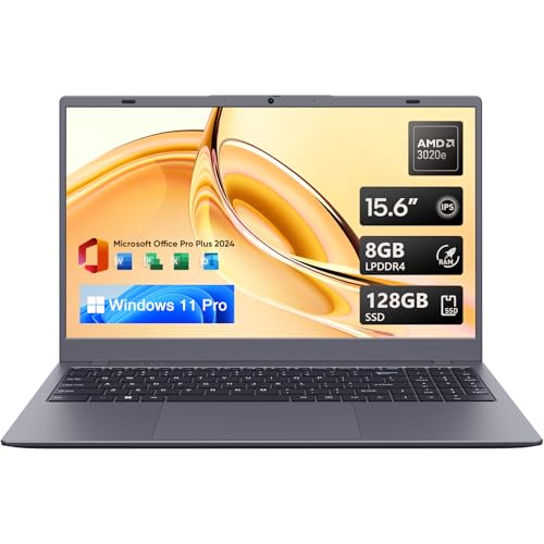 FURESTUR ノートパソコン コンピュータ AMD Athlon プロセッサー 最大2.6GHz 8GB DDR4 RAM 128GB SSD 15.6インチ FHD IPS ディスプレイ Office Pro Plus 2024 オンラインコース、在