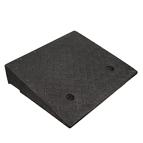 ゴム製カーカーブランプ 6インチ上昇、ポータブルドライブウェイランプ 滑り止め ガレージランプ 車椅子 出入り口敷居ランプ スロット付き 低車用(サイズ: 50×38cm×15cm)