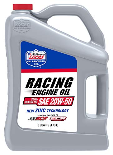 Lucas Oil 10378 SAE 20 W50 semi-synthetic Racing Motor Oil ? 5 Quart Jug