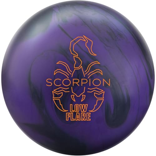Bowlerstore Products ハンマー プレドリル スコーピオン ローフレア ボーリングボール - パープル/ブラックパール 14ポンド