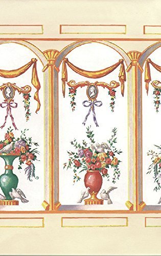 Melody Jane Dolls Houses French Bouquet Ecru Miniature Print Wallpaper 3