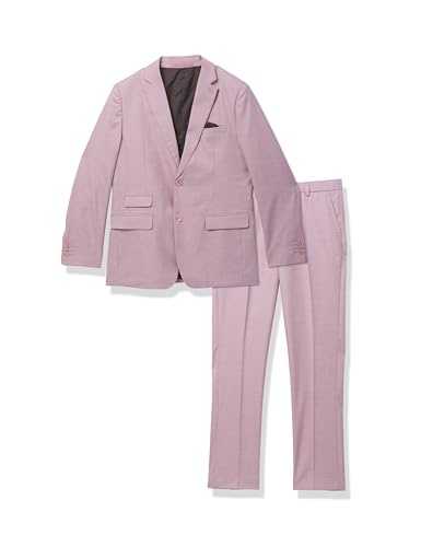 Isaac Mizrahi ボーイズ スリムフィット シャンブレー 2ピーススーツ, オーキッド, 18