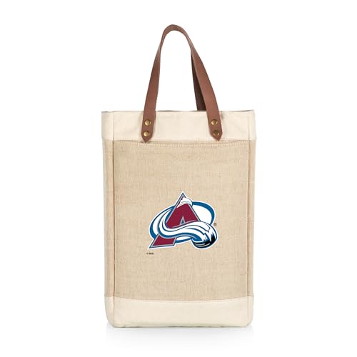 PICNIC TIME NHL コロラド アバランチ ピノジュート 2 ボトル 断熱ワインバッグ ワイントートバッグ ワインギフトバッグ (ベージュ)