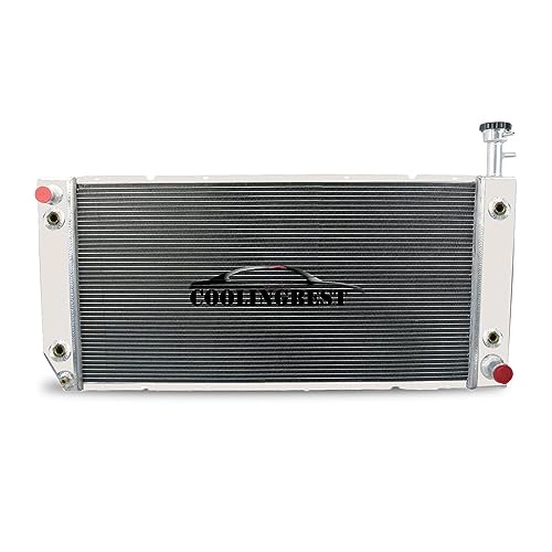COOLINGBEST 4列アルミラジエーター 2004-2016 シボレー エクスプレス GMC サヴァナ 2500 3500 4500 4.8L 6.0 ラジエーター 2005 2006 2007 2008 2009 2010 2011 2012 20