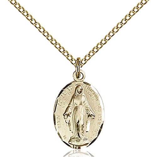 Bonyak Jewelry 真っ白なコンセプション ハンドメイド オーバルメダルペンダント 14Kイエローゴールドフィルド, 金属