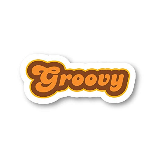 Groovy レトロ 引用ステッカー 面白いステッカー - 3枚パック - 2.5 3枚と4インチ ラップトップステッカー - ノートパソコン 電話 ウォーターボトル (3枚パック) S211583