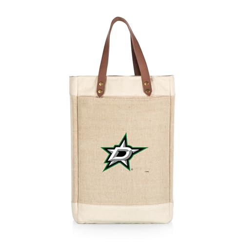 PICNIC TIME NHL ダラススターズ ピノジュート 2ボトル 断熱ワインバッグ、ワイントートバッグ、ワインギフトバッグ、(ベージュ)