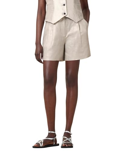AllSaints レディース Averieショーツ, シルバーグレー, 0
