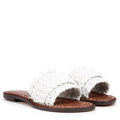 Sam Edelman レディース Giada フラットサンダル, ブライトホワイト, 10