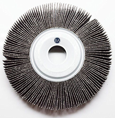 Benchmark 研磨剤 6インチ x 1インチ 酸化アルミニウム センターホール フラップホイール 1インチのアーバーホール付き 木工用 研削 研磨 錆 塗料除去 240グリット