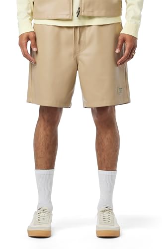 HUDSON メンズ ヴィーガンレザーショーツ, サンディ(Sandy), Large