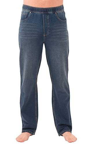 PajamaJeans メンズ ジーンズ ストレッチデニム - メンズ ゴムウエストパンツ US サイズ: Small カラー: ブルー