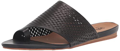 [ソフトウォーク] フラットサンダル レディース, ブラック, 10.5 Wide