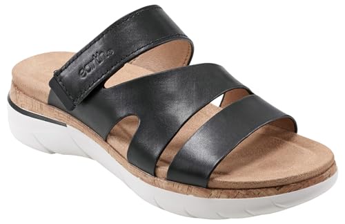 Earth Footwear レディース Ralli フラットサンダル, ブラック, 7.5