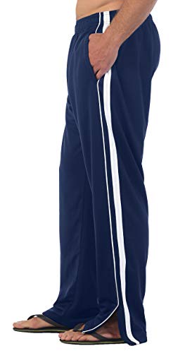 GiobertiメンズトラックRunningスポーツアスレチックパンツ、ウエストゴム、Zip下 US サイズ: M カラー: ブルー