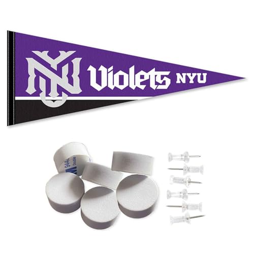 New York Violets ペナントフラッグと壁タックマウントパッド