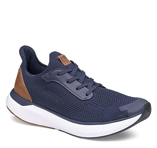 Johnston & Murphy メンズ マイルス ニット レースアップ, ネイビーニット, 9.5