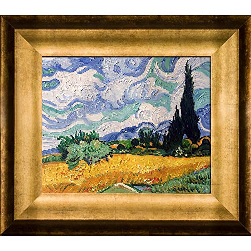 overstockArt Wheat Field with Cypresses Hand Painted Oil Canvas Art by Van Gogh