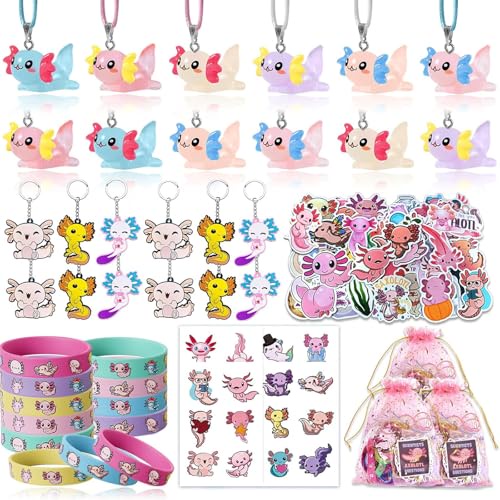 Asiriven Axolotl パーティー記念品 グッディバッグ 詰め物 Axolotl 誕生日用品 デコレーション アホロートル賞 (マルチカラーA)