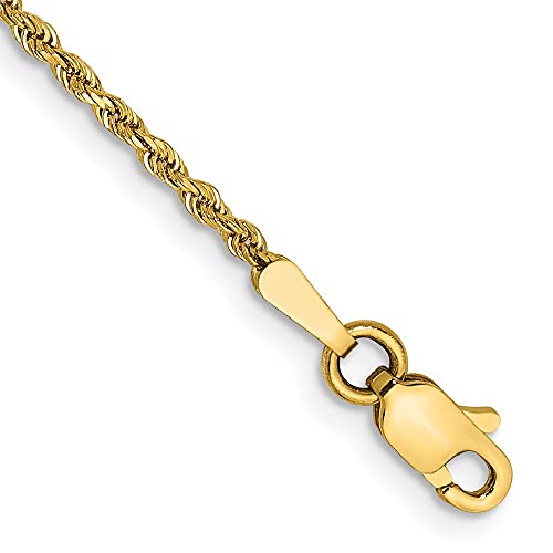 14 K 1.50 MMダイヤモンドカットロープアンクレット