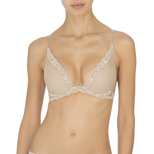 (ナトリ) Natori レディース フェザーズコントゥア プランジブラ US サイズ: M カラー: ベージュ