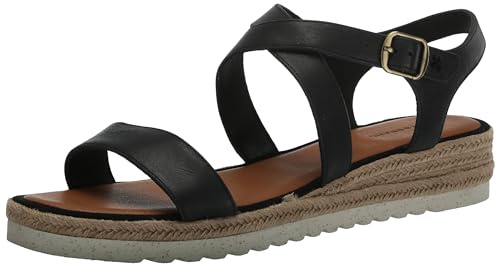 Lucky Brand レディース Trianna ウェッジサンダル, ブラック, 12