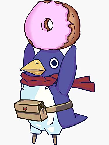 Prinny Found A Doughnut!ステッカー - ステッカー グラフィック - Hydroflask 水筒 ラップトップ コンピューター スケートボード用ステッカー 防水デカールステッカー