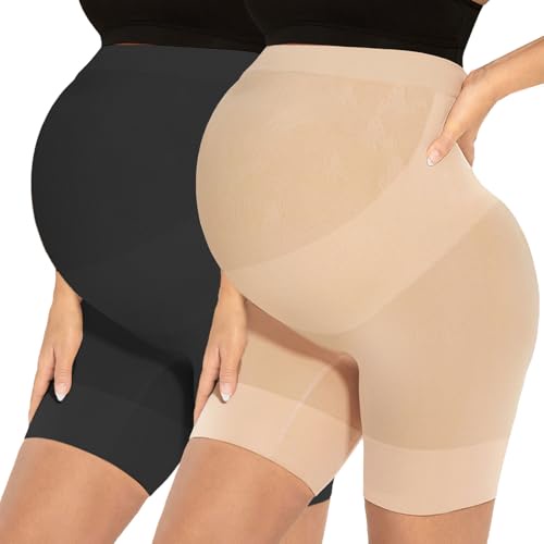 Narcissus シームレス マタニティ シェイプウェア 腹部サポート 太ももの中央下着 妊婦の必需品 US サイズ: Large