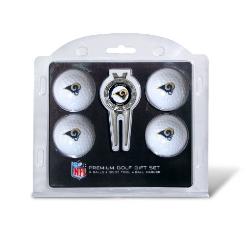 Team Golf NFL ロサンゼルス・ラムズ ゴルフボールとディボットツール4点セット 規定サイズ ゴルフボール (4個) ディボットツール 取り外し可能な両面マグネットマーカー付き