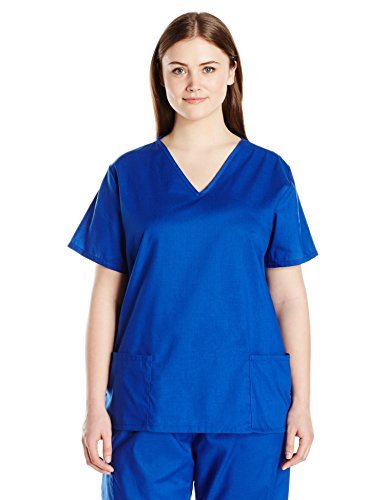 24|7 Comfort Scrubs SHIRT レディース US サイズ: 2X カラー: ブルー